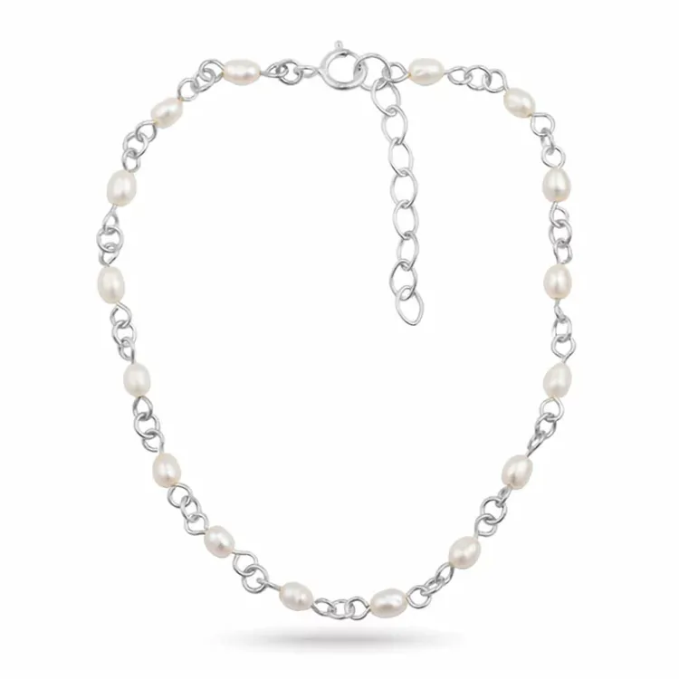 Perle Armband aus Silber und Anhänger aus Silber
