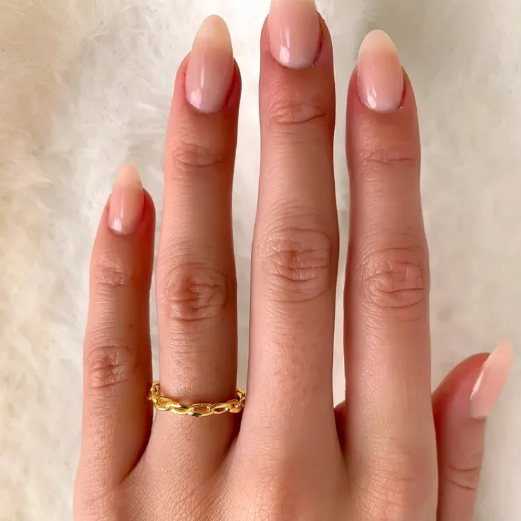 geflochtenes Ring aus vergoldetem Sterlingsilber