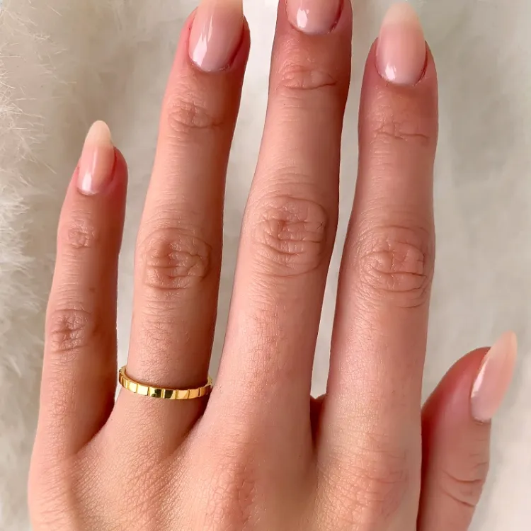 strukturierter Ring aus vergoldetem Sterlingsilber