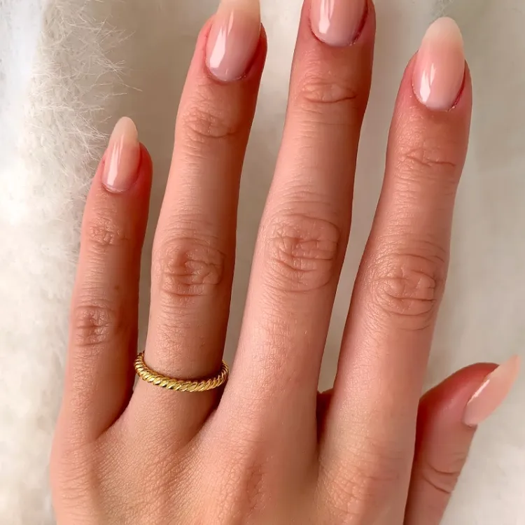 strukturierter Ring aus vergoldetem Sterlingsilber