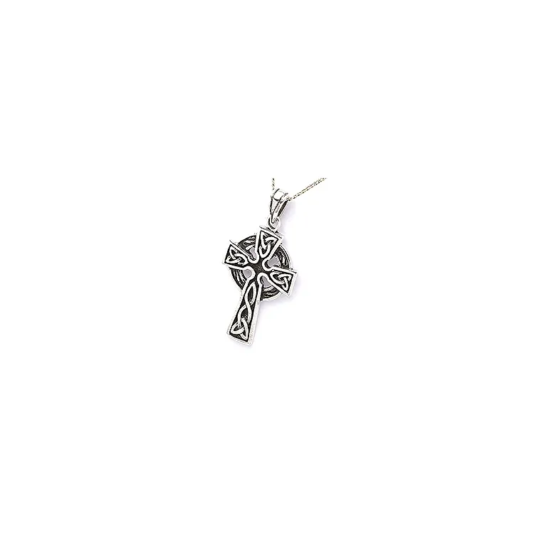 Kreuz Anhänger aus oxidiertem Sterlingsilber