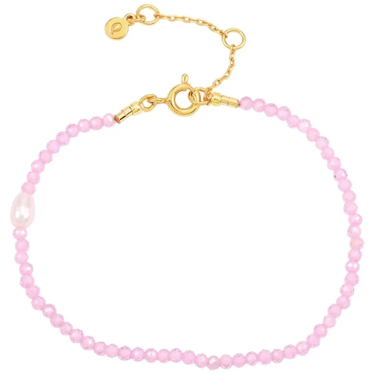 Hultquist Myla rosa Armband in vergoldetem Sterlingsilber