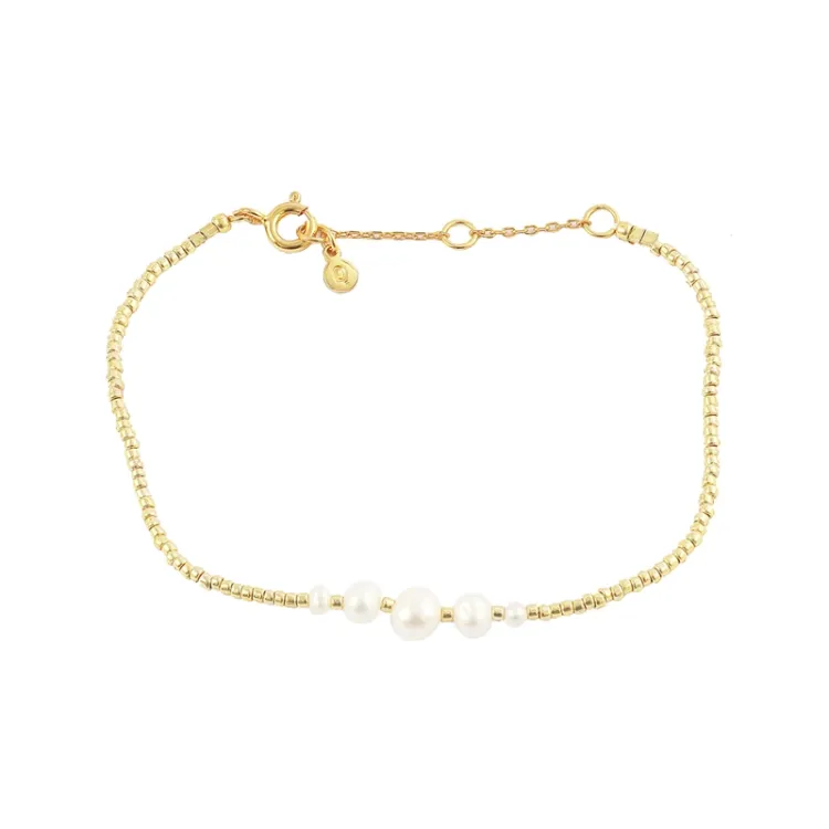 Hultquist Keyla Perle Armband in vergoldetem Sterlingsilber