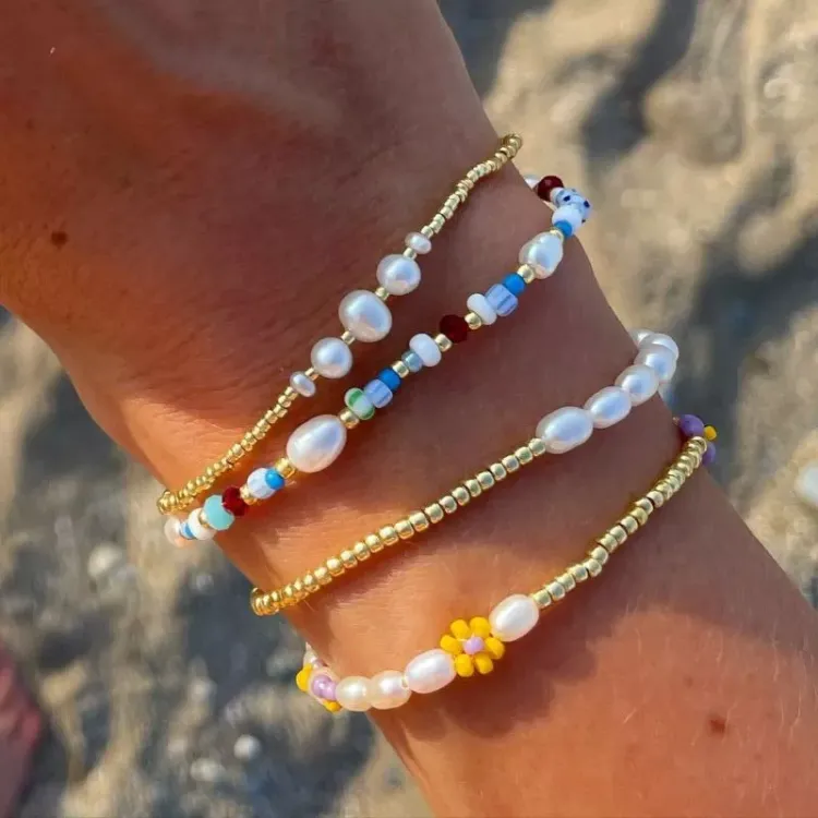 Hultquist Keyla Perle Armband in vergoldetem Sterlingsilber