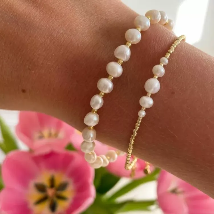 Hultquist Keyla Perle Armband in vergoldetem Sterlingsilber