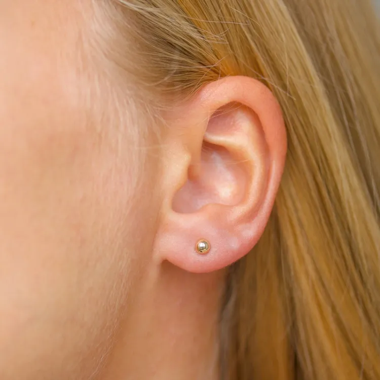 4 mm Ohrstecker in 9 Karat Gold - Gold Collection