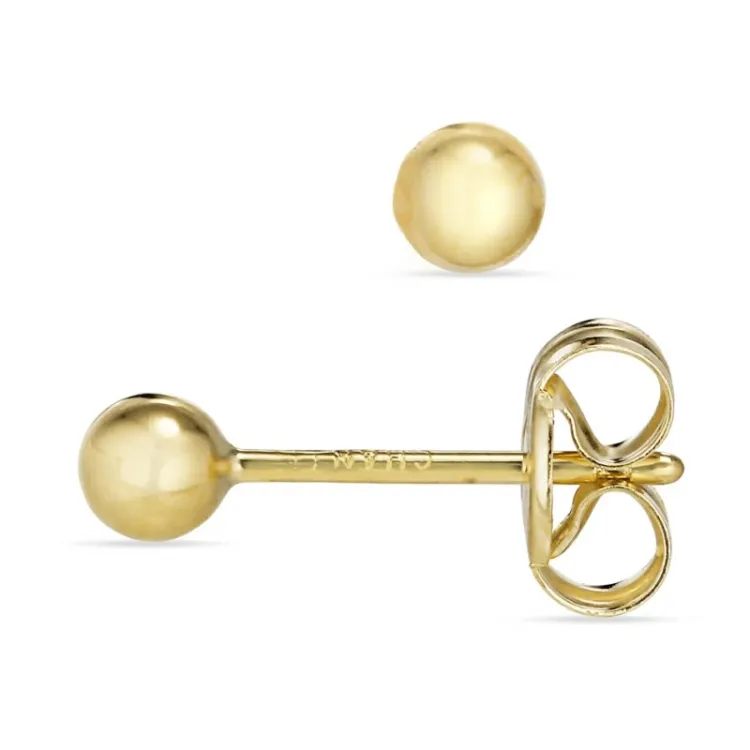 3 mm Kugel Ohrstecker in 9 Karat Gold - Gold Collection
