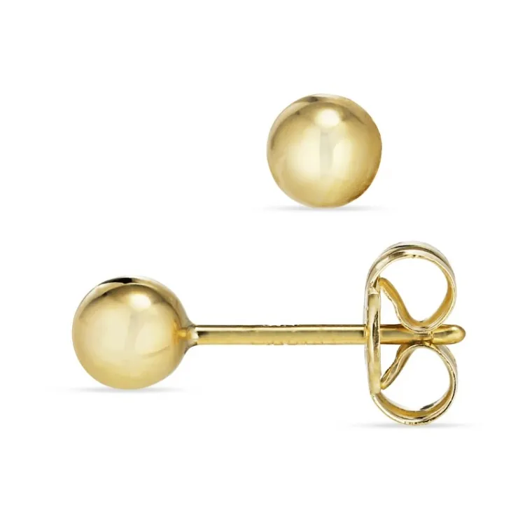4 mm Kugel Ohrstecker in 9 Karat Gold - Gold Collection
