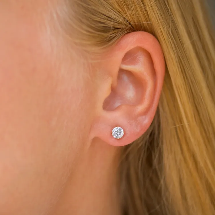 5 mm Ohrstecker in 9 Karat Gold mit Zirkon - Gold Collection