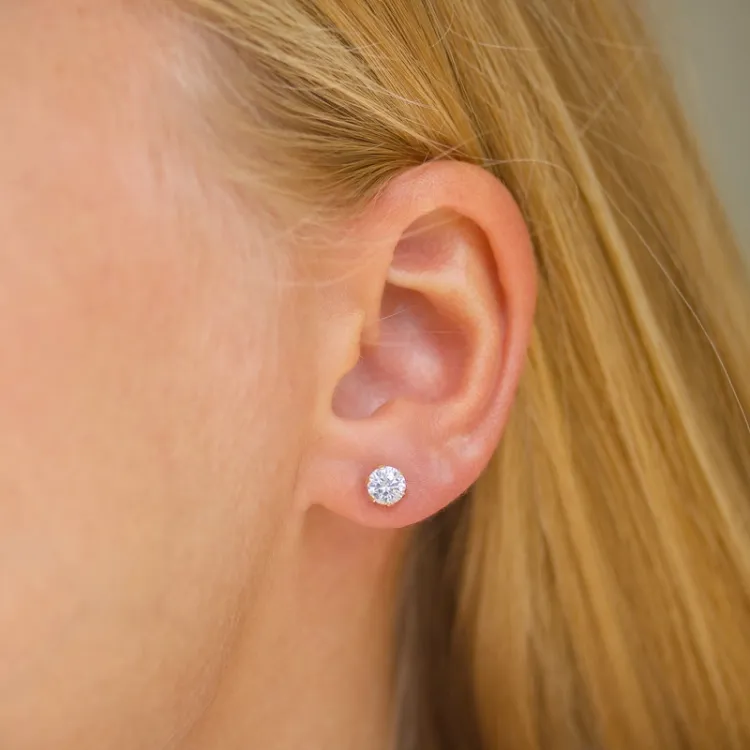 5 mm Ohrstecker in 9 Karat Gold mit Zirkon - Gold Collection