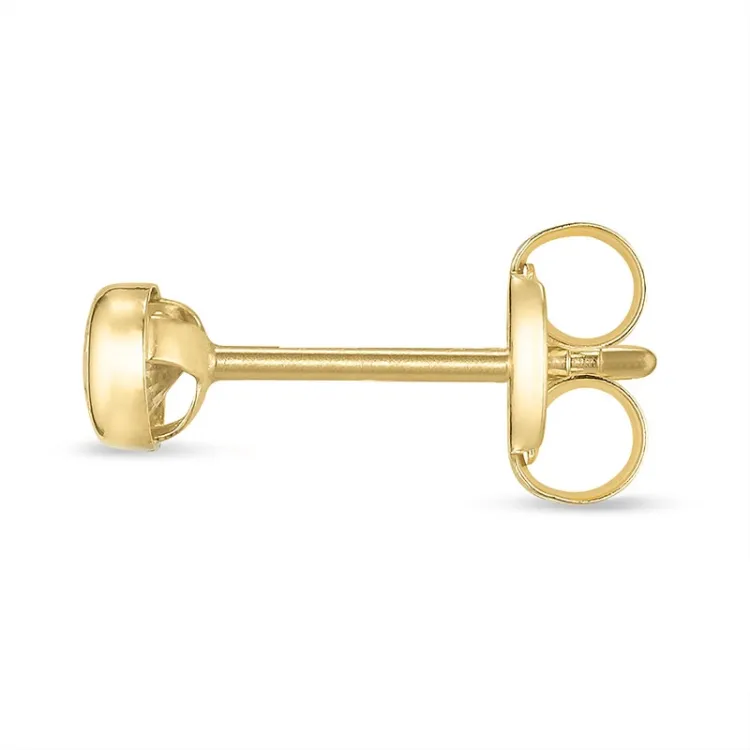 1/2 Paar 3 mm Ohrringe in 9 Karat Gold mit Zirkon - Gold Collection