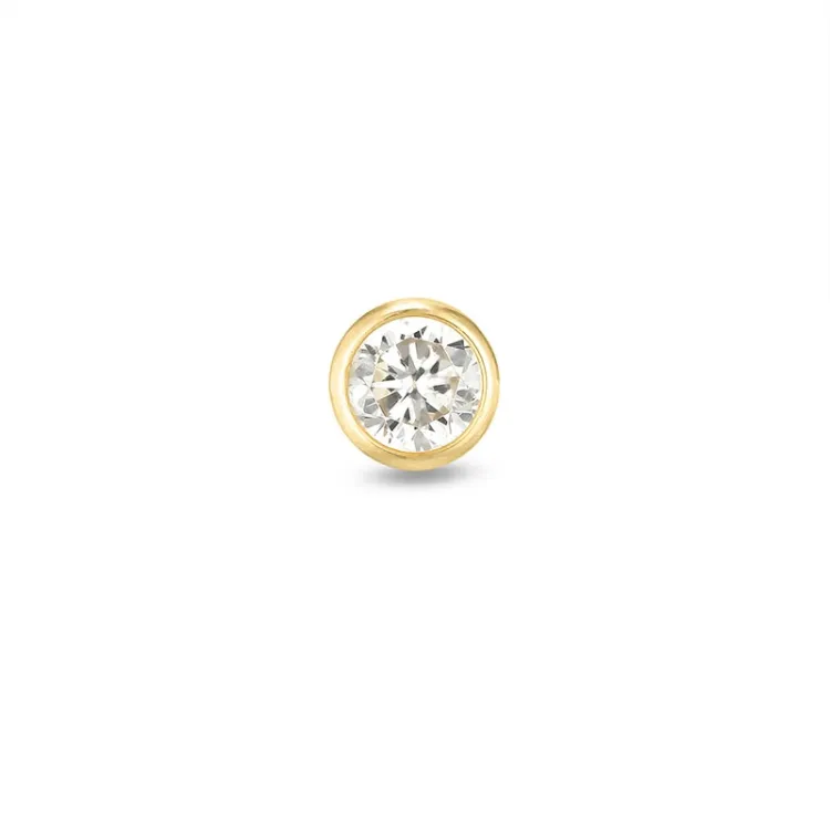 1/2 Paar 2,5 mm Ohrringe in 9 Karat Gold mit Zirkon - Gold Collection