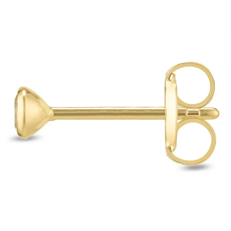 1/2 Paar 2,5 mm Ohrringe in 9 Karat Gold mit Zirkon - Gold Collection