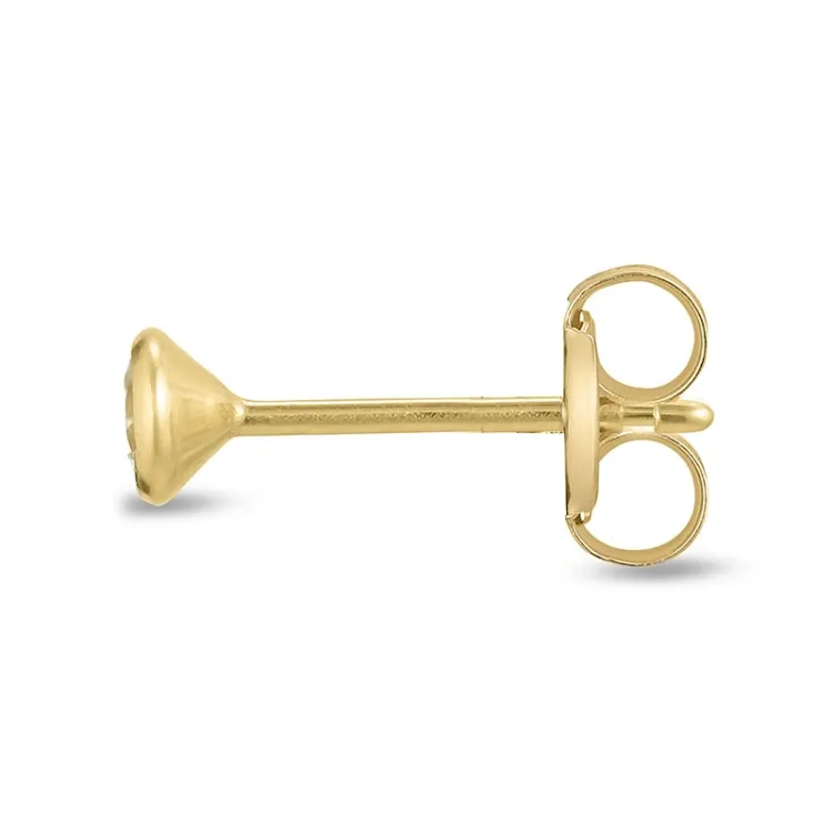1/2 Paar 3 mm Ohrringe in 9 Karat Gold mit Zirkon - Gold Collection