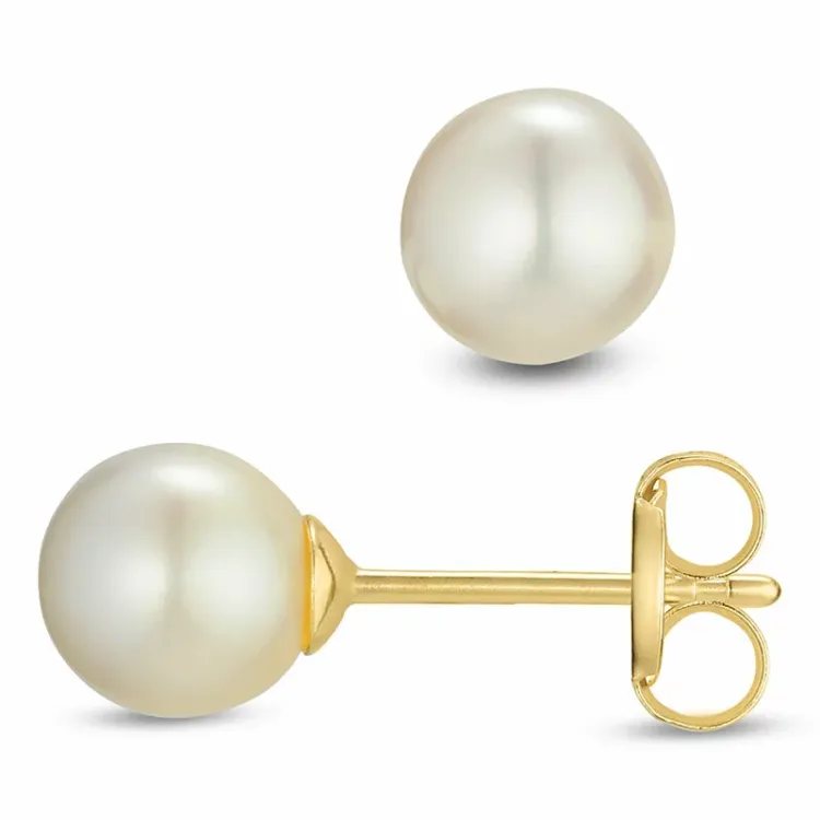 5 mm Perle Ohrringe in 9 Karat Gold - Gold Collection