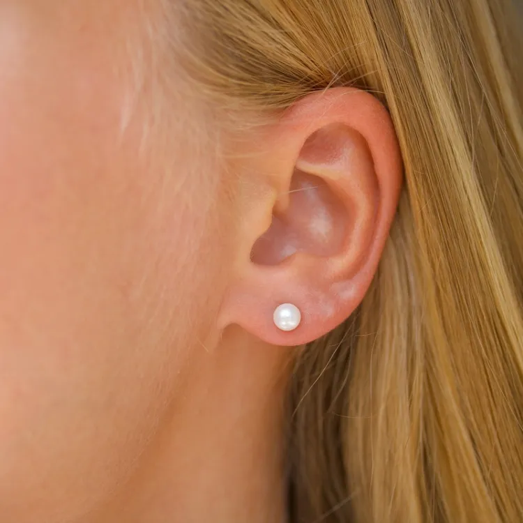 5 mm Perle Ohrringe in 9 Karat Gold - Gold Collection