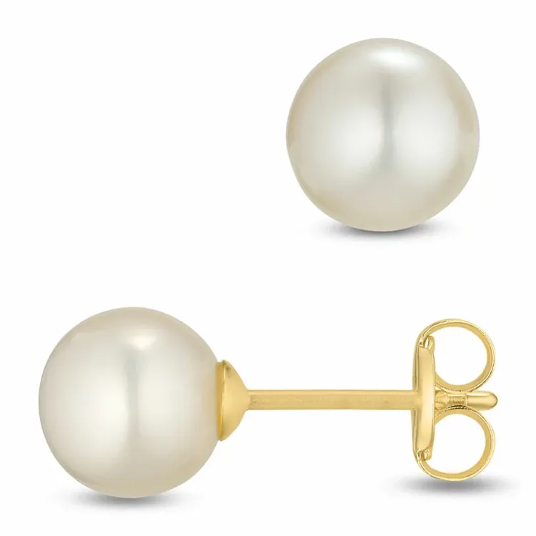6 mm Perle Ohrringe in 9 Karat Gold - Gold Collection
