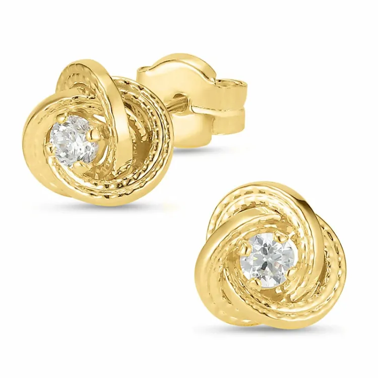 Zirkon Ohrstecker in 9 Karat Gold mit Zirkon - Gold Collection