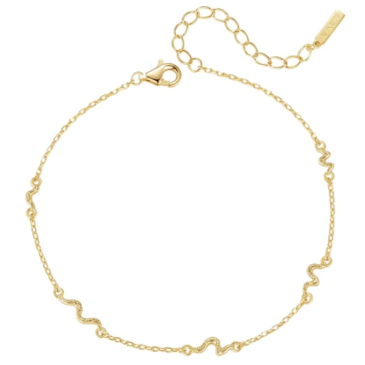 Nava Naga Armband in vergoldetem Sterlingsilber