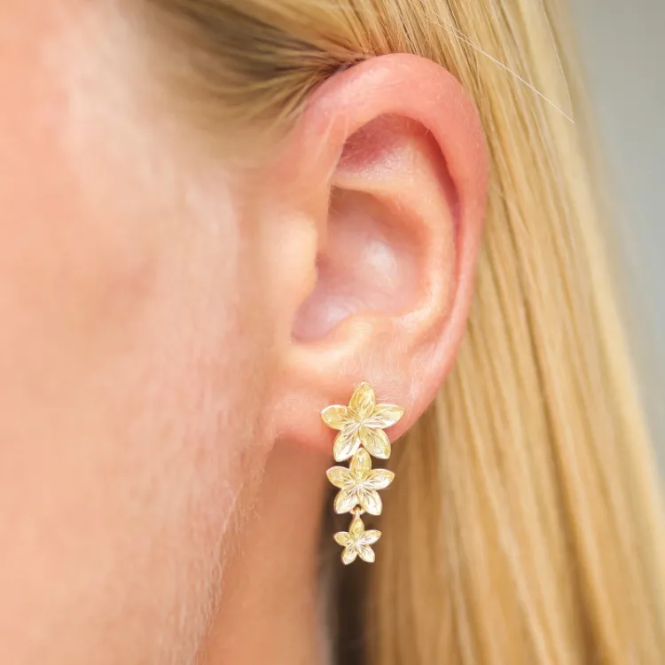 Nava Tiara Ohrringe in vergoldetem Sterlingsilber