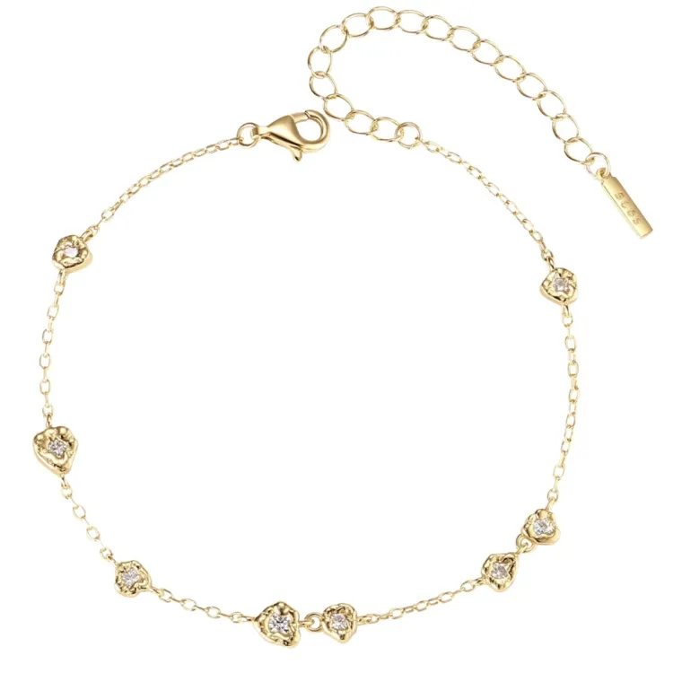 Nava Nalaya Armband in vergoldetem Sterlingsilber weißem Zirkon