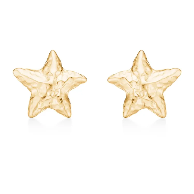 Studio Z Starfish Lustre Ohrstecker in vergoldetem Sterlingsilber