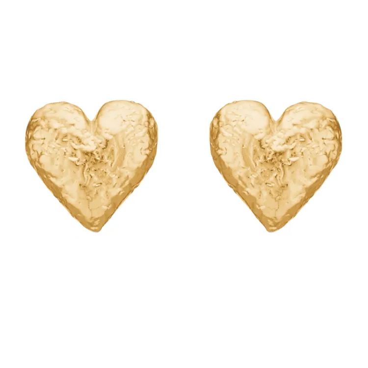 Studio Z Amour Heart Ohrringe in vergoldetem Sterlingsilber