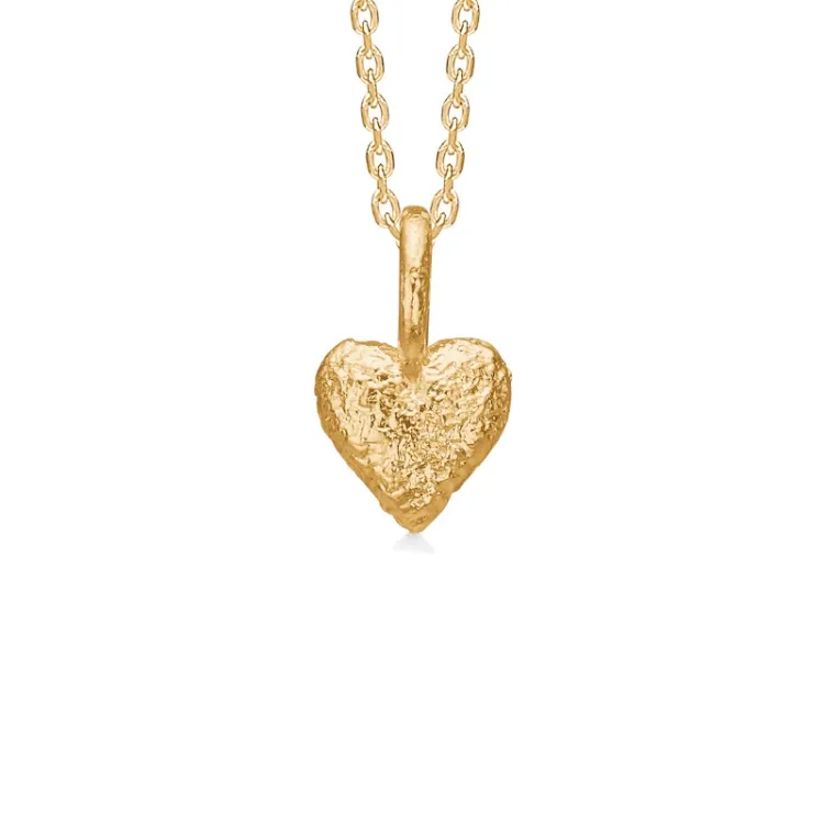 Studio Z Amour Heart Halskette in vergoldetem Sterlingsilber