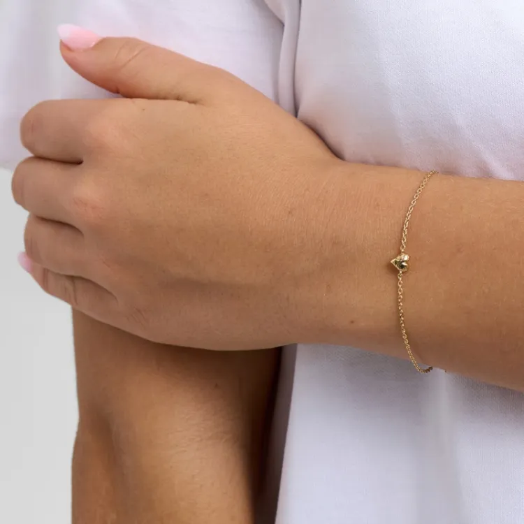 Studio Z Amour Heart Armband in vergoldetem Sterlingsilber