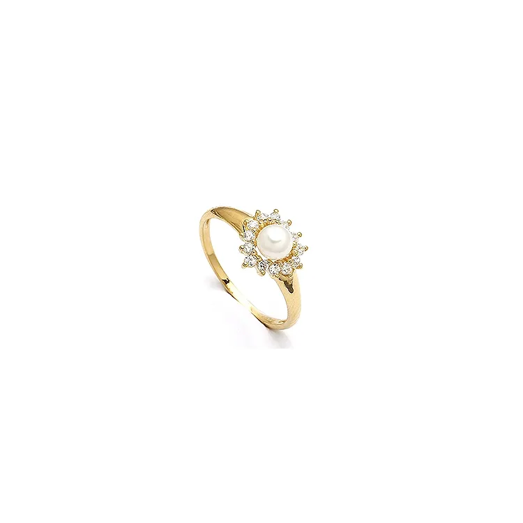 Kollektionsmuster Perle Ring aus 9 Karat Gold