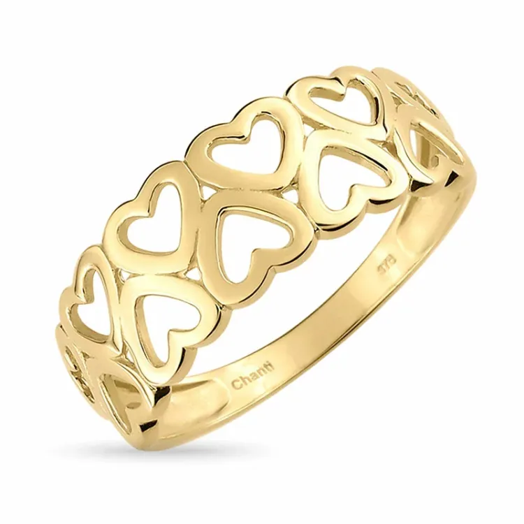 Herz Ring aus 9 Karat Gold - Gold Collection