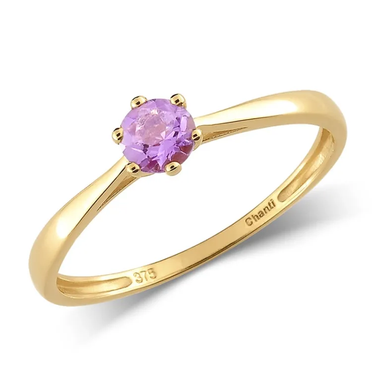 Amethyst Solitärring aus 9 Karat Gold - Gold Collection