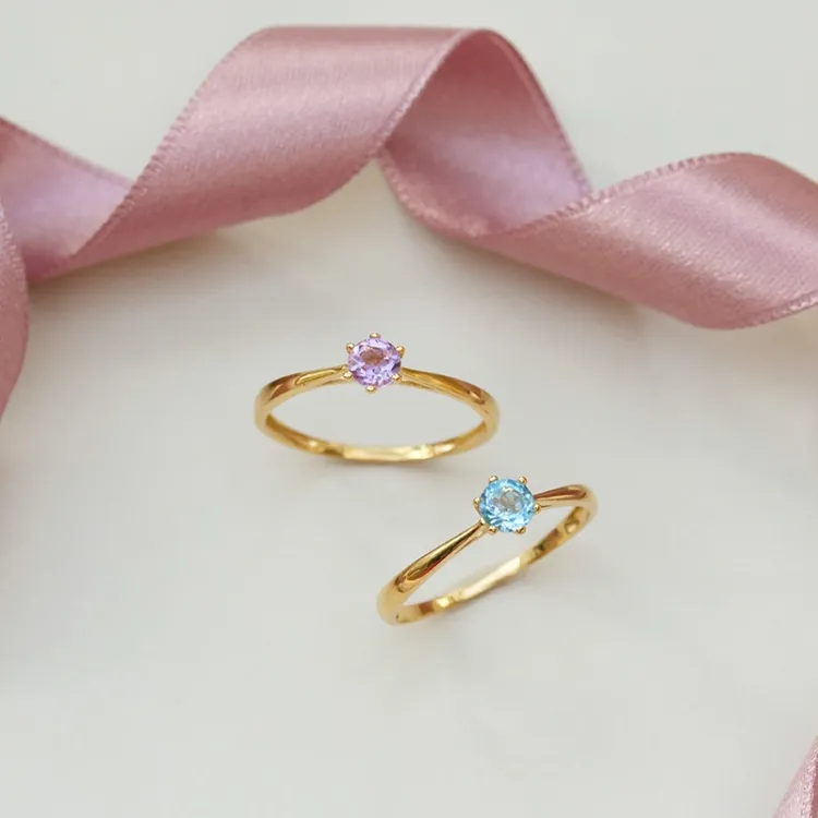 Amethyst Solitärring aus 9 Karat Gold - Gold Collection