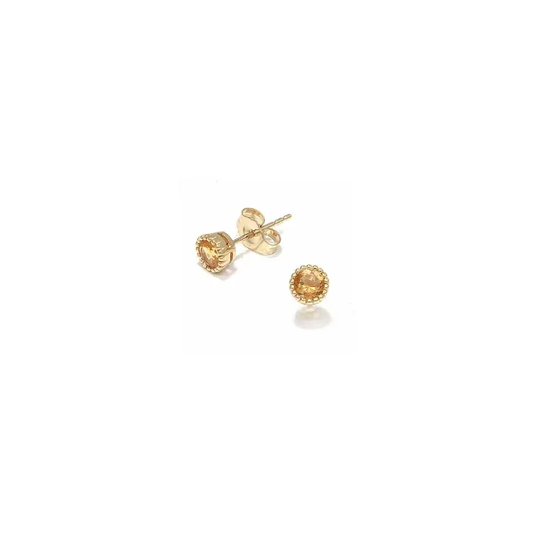 Runden Ohrstecker in 9 Karat Gold mit Zirkonen