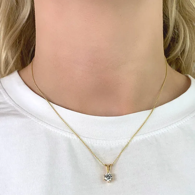 runder Anhänger aus 9 Karat Gold - Gold Collection
