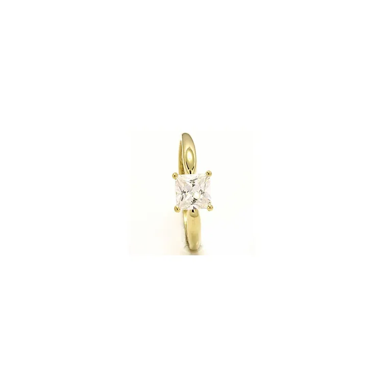 viereckigem Zirkon Ring aus 8 Karat Gold
