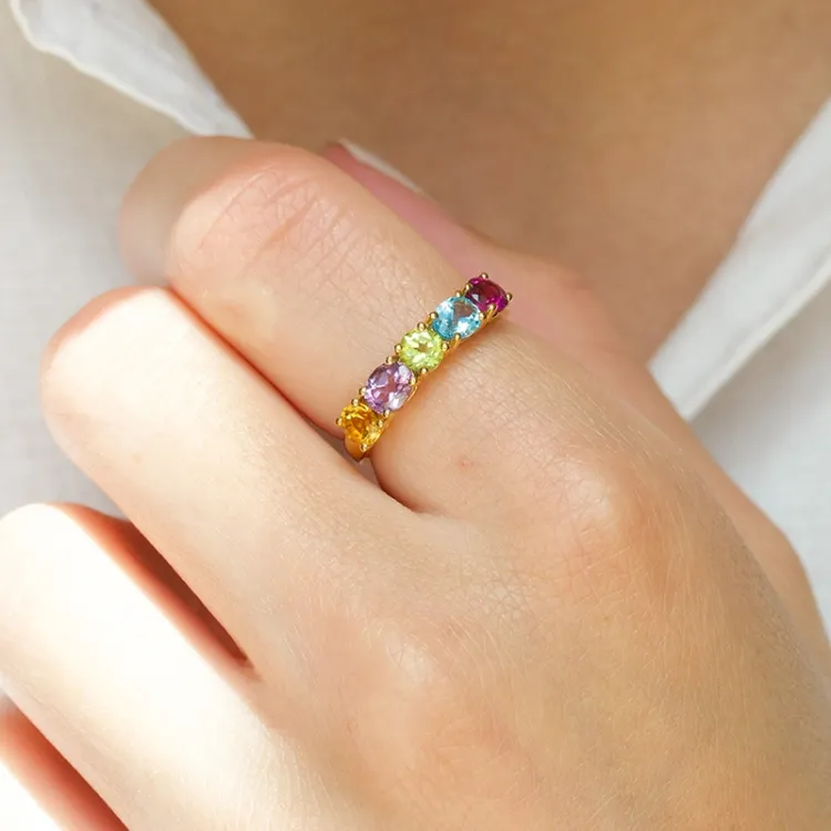 Goldringe: mehrfarbigem Ring aus 8 Karat Gold - Gold Collection