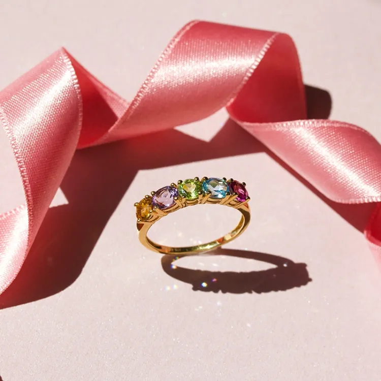Goldringe: mehrfarbigem Ring aus 8 Karat Gold - Gold Collection