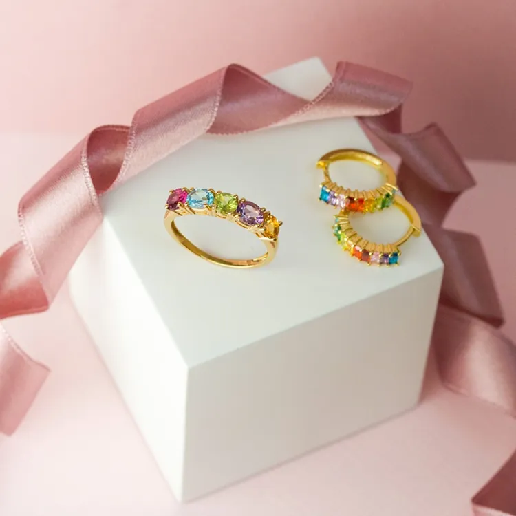 Goldringe: mehrfarbigem Ring aus 8 Karat Gold - Gold Collection