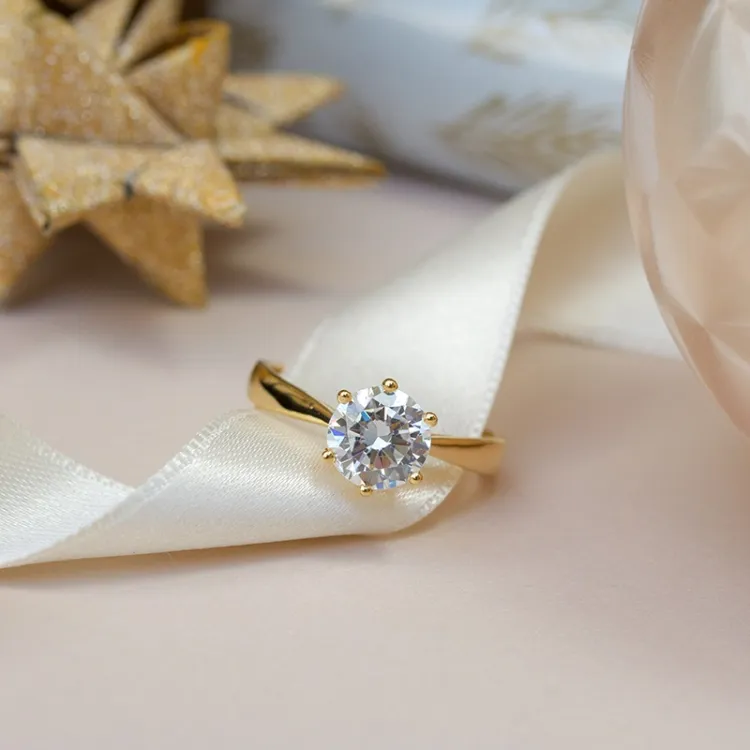 Goldring Solitärring aus 9 Karat Gold - Gold Collection