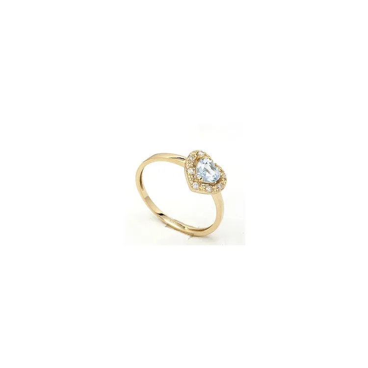 Eng Herz Topas Ring aus 9 Karat Gold