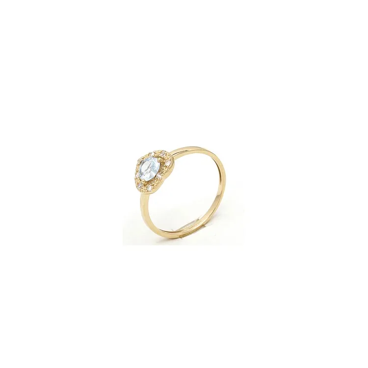 Eng Herz Topas Ring aus 9 Karat Gold