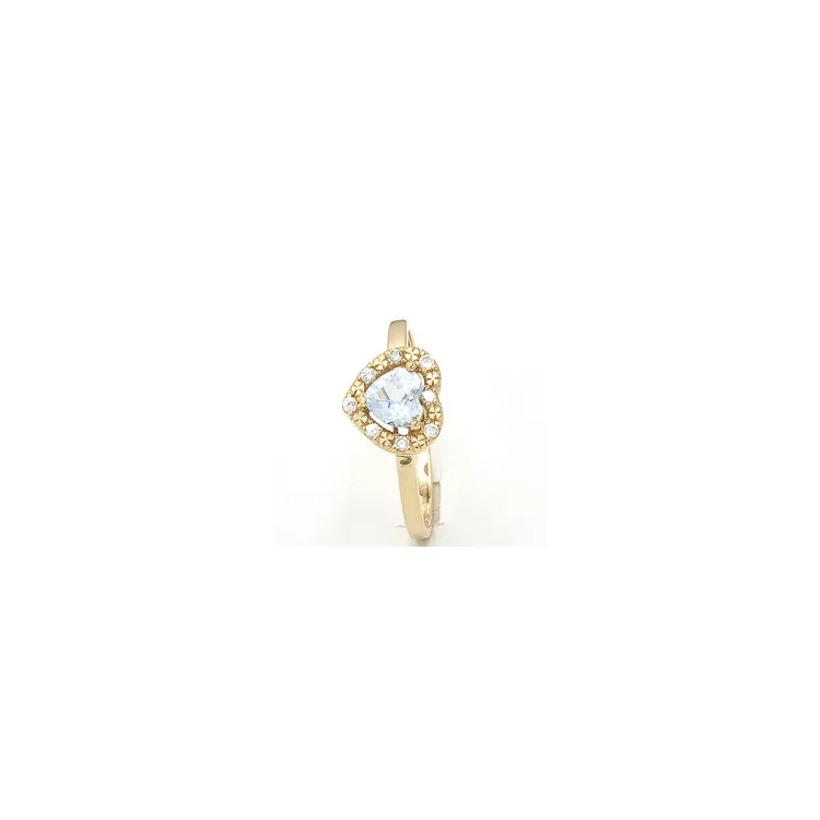 Eng Herz Topas Ring aus 9 Karat Gold