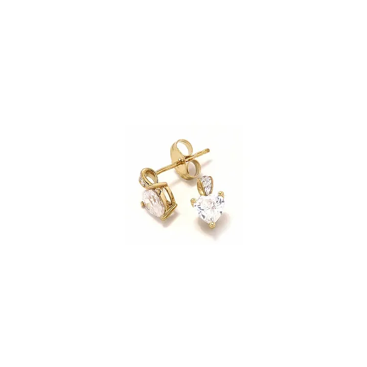 Gold Ohrstecker in 9 Karat Gold mit Zirkonen