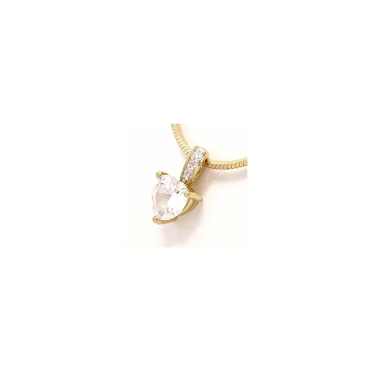 Herz Anhänger aus 9 Karat Gold mit Rhodium