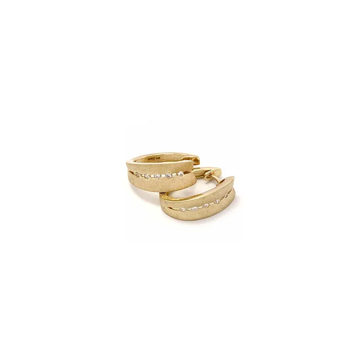 Kreole in 9 Karat Gold mit Zirkonen