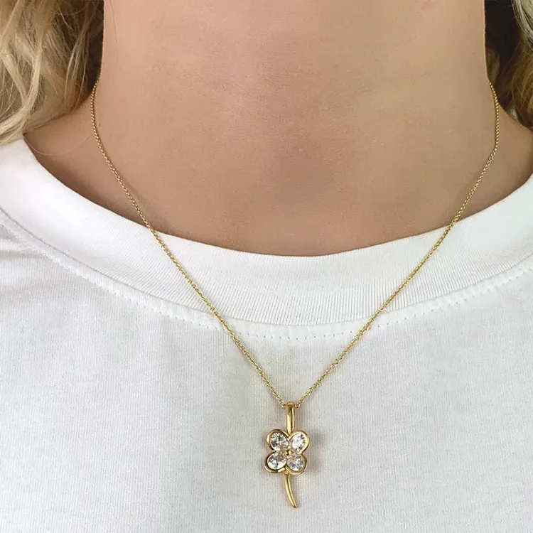 Blumen Anhänger aus 9 Karat Gold