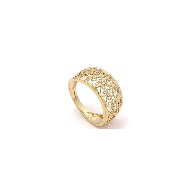 Breit Herz Ring aus 8 Karat Gold