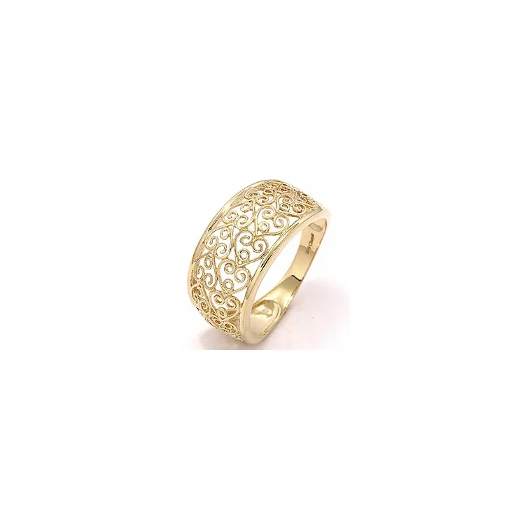 Breit Herz Ring aus 8 Karat Gold