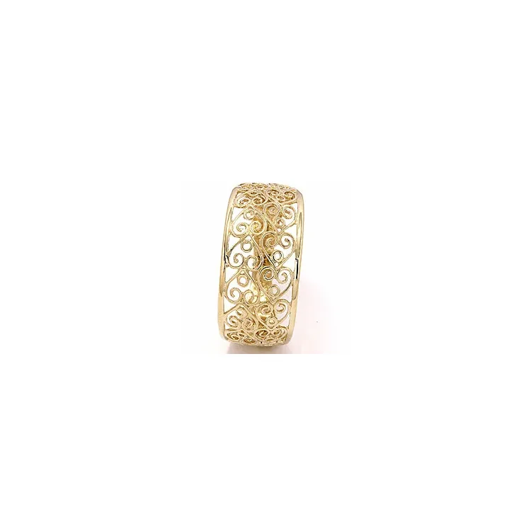 Breit Herz Ring aus 8 Karat Gold